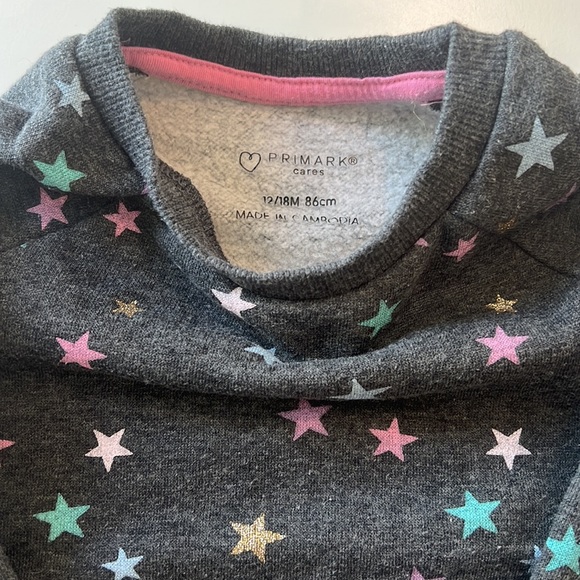 Primark Star Sweatshirt 12-18M - Picture 2 of 3